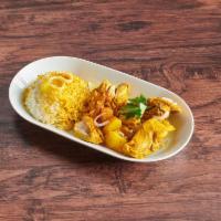 Curry Chicken · Serve with white rice , rice and peas or Mac and cheese