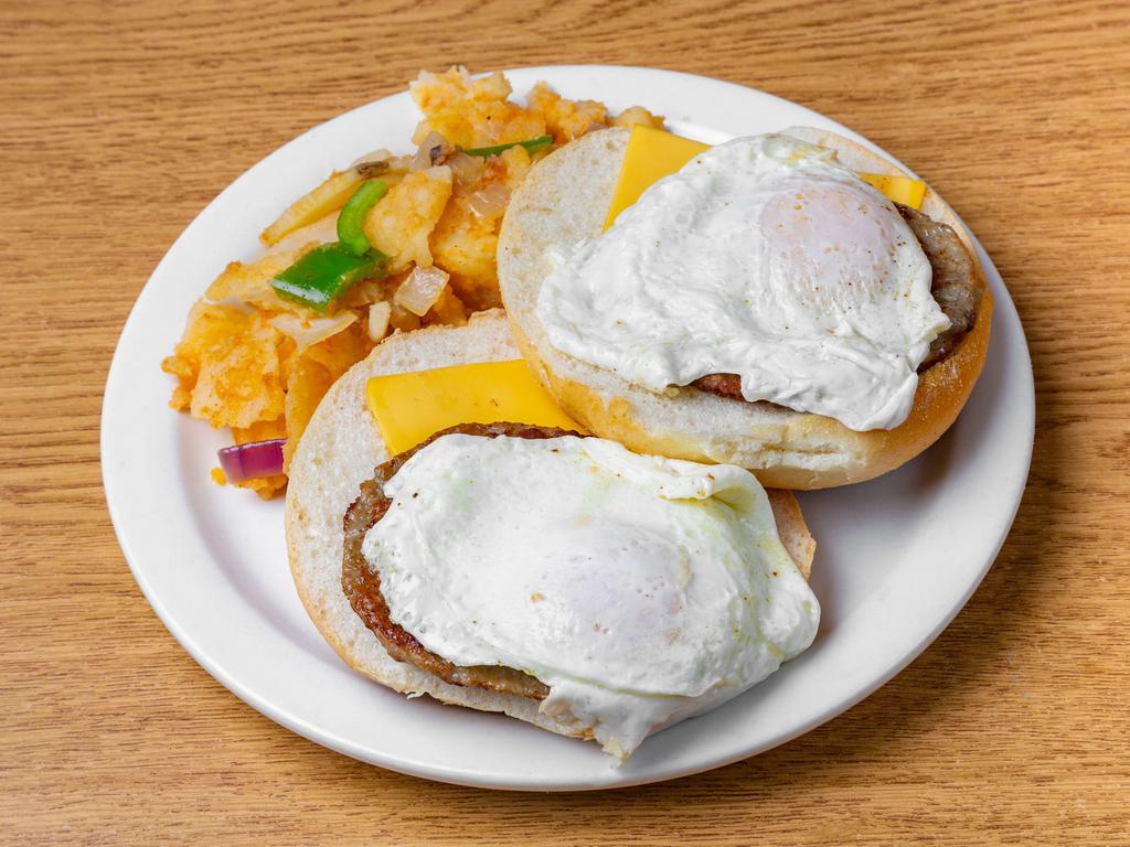 2 Eggs on a Roll Breakfast · Sandwich served on a soft bread roll.