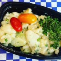 Potato Salad · Homemade German Potato and Cucumber Salad.

NO MAYO!  