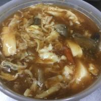 18. Hot and Sour Soup · Served with noodle. Hot and spicy.