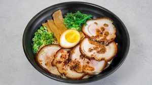 4. Chasyu Ramen · Tonkatsu ramen with extra chasyu (pork). Topped with seaweed, menma, chasyu, egg, scallion.