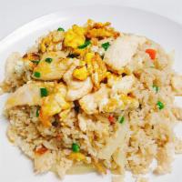 Fried Rice · Egg ,rice, onions, pea &carrot, green onion.
