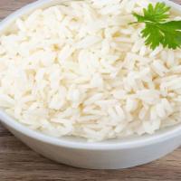 Basmati Rice · Steamed rice prepared fresh daily.