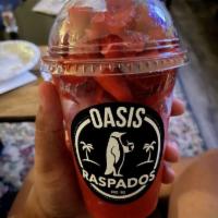 Raspados · Shaved ice with your choice of one or two fruits.
