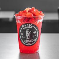 Obispos · Shaved ice, 1 scoop of ice cream, and your choice of one or two fruits.