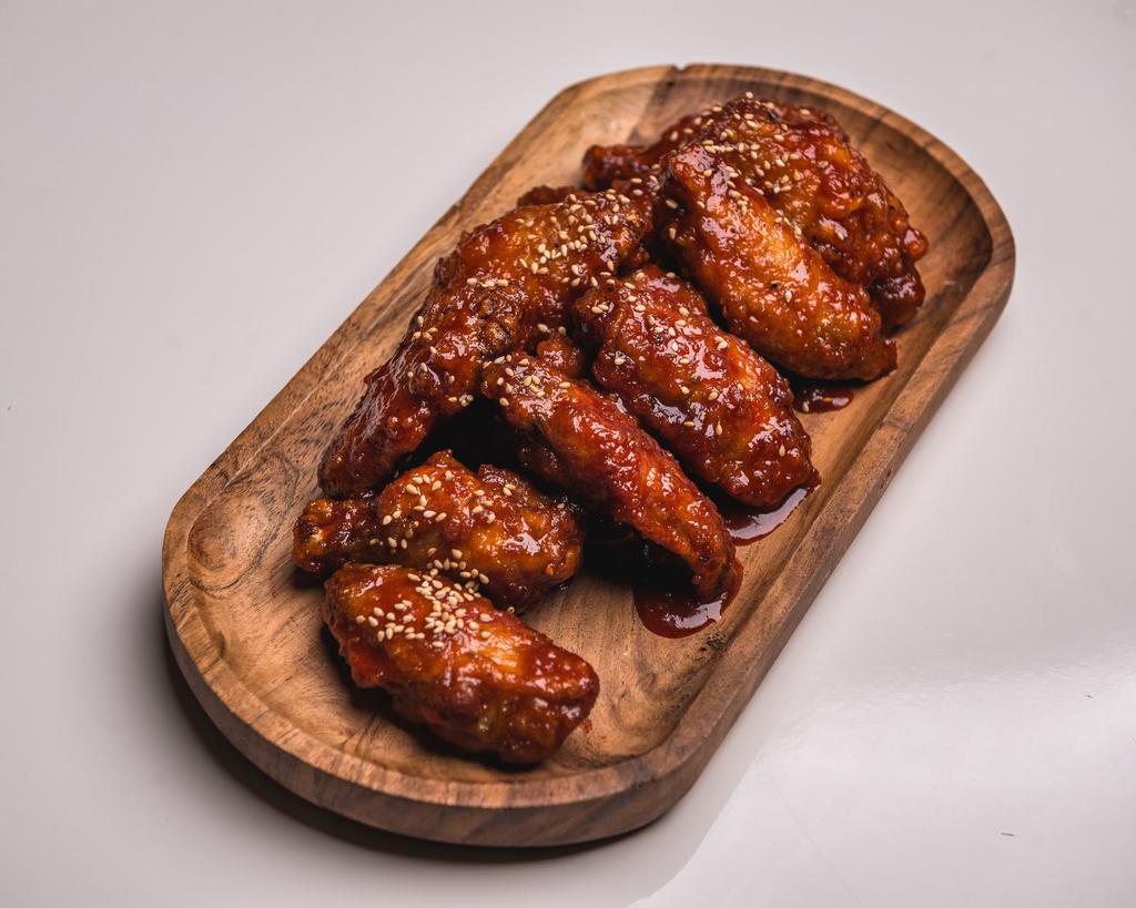 Seoul Wings · Battered and fried Korean BBQ wings tossed in our special Korean BBQ sauce. Your choice of style and sauce.