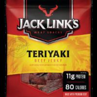 Jack Links Teriyaki Jerky 3.25 oz.  · Savory beef jerky marinated in teriyaki sauce with tastes of onion, garlic, and soy.