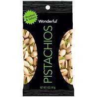 Wonderful Pistachios 5 oz. · Gluen free, Non-GMO roasted and salted pistachios.