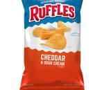 Ruffles Cheddar and Sour Cream 8 oz. · Combination of a mild sharpness of real cheddar cheese with zesty sour cream to produce a un...