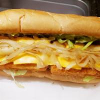 7. Fish Sub · Sandwich made with a piece of cut fish that is either fried, baked, or grilled.  