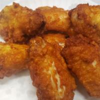 Party Wings  · Cooked wings of a chicken coated in sauce or seasoning. 
