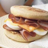 Turkey Sausage Breakfast Sandwich · A delicious English muffin with turkey sausage, egg patty and provolone cheese.