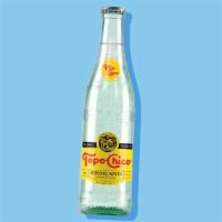 Topo Chico · Only the best sparkling water sourced and bottled in Monterrey, Mexico.