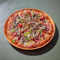 King Arthur's Supreme Pizza · Pepperoni, Italian sausage, salami, linguica, mushrooms, green peppers, yellow onions, black...