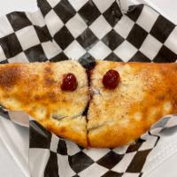 Cherry pie calzone  · This is a calzone with delicious cherry pie filling. 