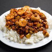 Shrimp with Cashew Nuts · Served with white rice. Large size only.
