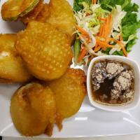Fried Opo (6 pcs) · Deep fried young fresh opo, served with wann jale's sauce including fish sauce, crushed chil...