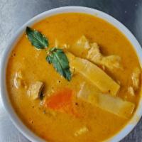 Mandalay Kabocha Curry · Choice of chicken or pork, with Myanmar homemade curry paste, red onion, garlic, turmeric po...