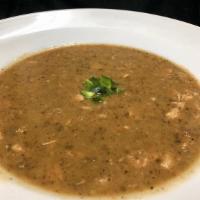 Bowl White Chicken Chili · Made in house from fresh chicken, cannellini beans, fresh jalapeños, and a blend of spices.