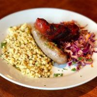 Wurst Platter · Char-grilled Usinger’s bratwurst, knackwurst, and kielbasa sausages. Served with German mash...