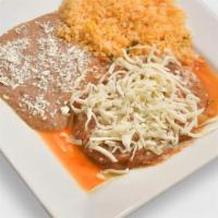 Chile Relleno · Poblano pepper filled with cotija cheese.