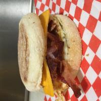 English Muffin · Egg. Chedder Cheese. Choice Of Meat.