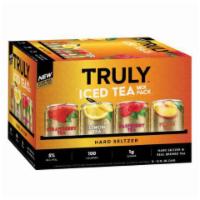 TRULY Hard Seltzer Iced Tea 12 Pack 12oz Can Variety Pack · Truly Iced Tea Hard Seltzer combines refreshing hard seltzer with real brewed tea and fruit ...