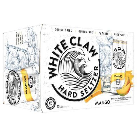 White Claw Hard Seltzer Mango 12 Pack 12oz Can · Hard seltzer with a twist of fresh Mango flavor. Enjoy pure refreshment with this sweet, summer fruit flavor year-round.