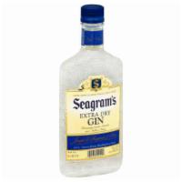 Seagrams Gin 375ml · Made with 100% grain neutral spirits and botanicals, then aged in oak casks. Fruity aroma wi...