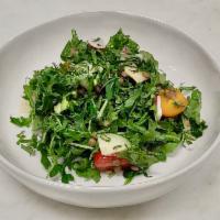 Chilled Lentils Salad  · Green lentils, arugula, radish, cucumber, heirloom tomatoes, mint, and parsley. Served with ...