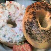 Bagel with Flavored Cream Cheese · Whipped cream cheese. All flavored cream cheese is made with low fat cream cheese.