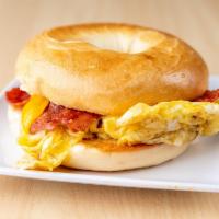 Bacon, Egg and Cheese Bagel · 