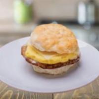 Sausage, Egg and Cheese Biscuit · 
