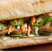 Chicken Fajita Sandwich · Grilled chicken marinated with herbs, peppers and onions.
