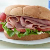 Black forest Ham Sandwich · Ham with lettuce, tomato, choice of your cheese and mayo or mustard.