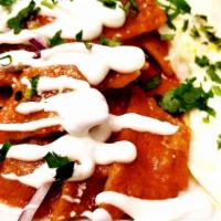 7 Style Chilaquiles Breakfast  · Fresh crispy corn tortillas, sauteed in our homemade green or red salsa, topped with Cotija ...