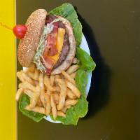 Bacon Cheese Burger  · Bacon, Boar’s Head® American cheese, Lettuce, Tomato and Mayo.