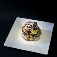 quake · banana, pistachios, carrot bacon, mini chocolate chips.

*If we are out of gluten free or mi...