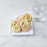 Caesar Grilled Chicken Wrap · With Caesar dressing and romaine lettuce. Served with a canned drink.