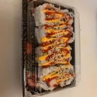 70. Spicy Roll · Sushi with crab meat & cucumber.