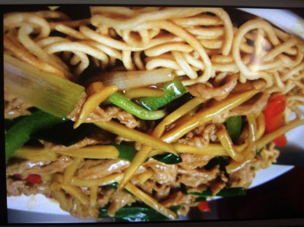 55a. Double Pan Fried Noodle · Choice of beef, chicken, roast pork, shrimp or vegetables.