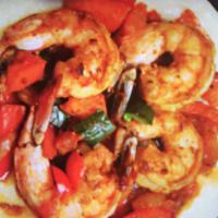 101. Shrimp with Pepper and Tomato · 
