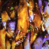 132. Eggplant with Garlic Sauce · Served with rice. Hot and spicy.