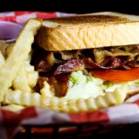 The Big Mike · Fried bacon on Texas Toast with fresh lettuce, tomato and mayo