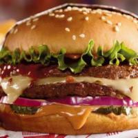 7. Texan Burger · BBQ sauce, bacon and pepper jack.