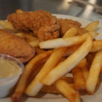 4 Piece Chicken Fingers  · Served with french fries.