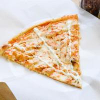 Buffalo Chicken Pizza Slice · Grilled Chicken covered in our special Buffalo sauce, with Mozzarella and drizzled with Ranc...