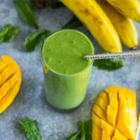 Mango Greens · Banana, Mango, Spinach, Kale, Almond Milk or Oat Milk