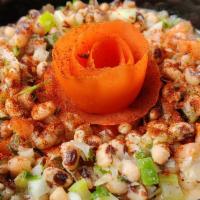 Black-Eyed Pea Salad  · Black eye pea with diced red onions, diced tomatoes, diced red bell peppers,chopped parsley,...