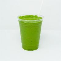 West End Smoothies · Spinach, pineapple, mango, orange juice, and coconut water.